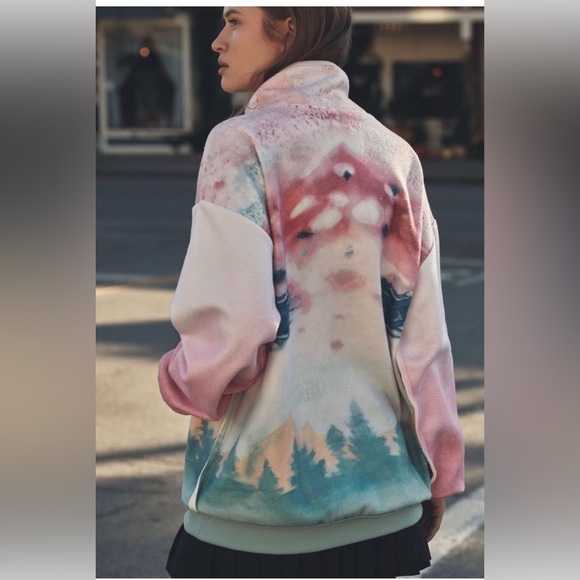 Pilcro Half-Zip Pullover Sweatshirt NWT anthrolpologie - Picture 3 of 3